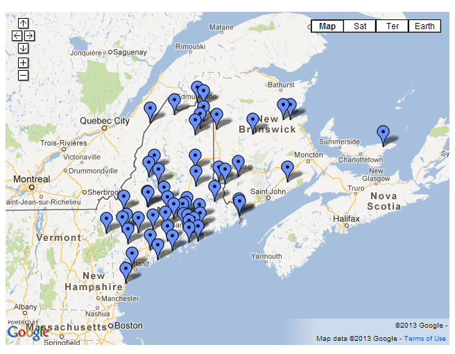 Maine Folklife Center Map